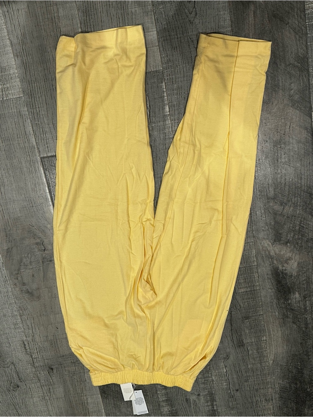 Abercrombie & Fitch Yellow High-Waist Elastic Hem Pants